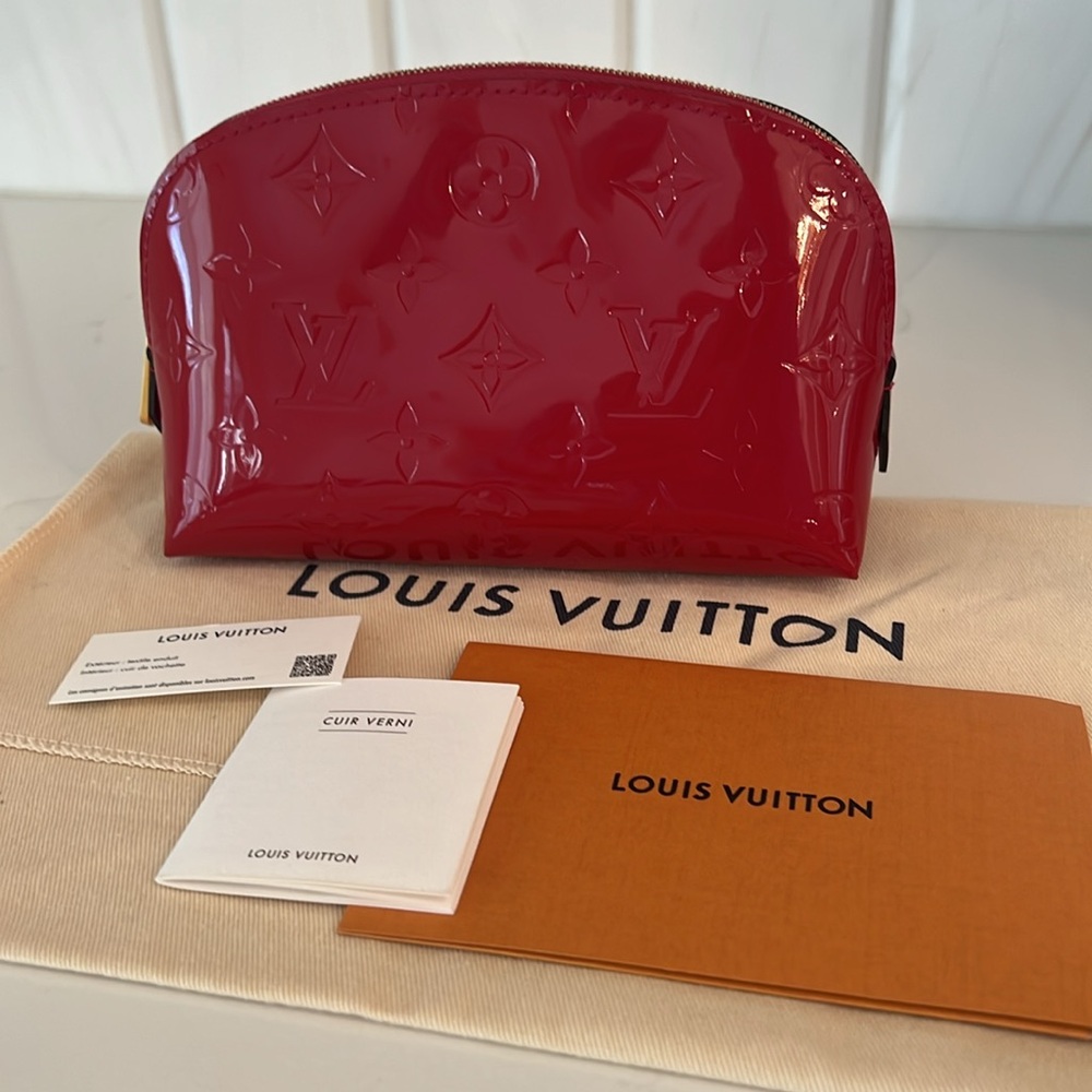 Louis Vuitton Red Cosmetic Bag
